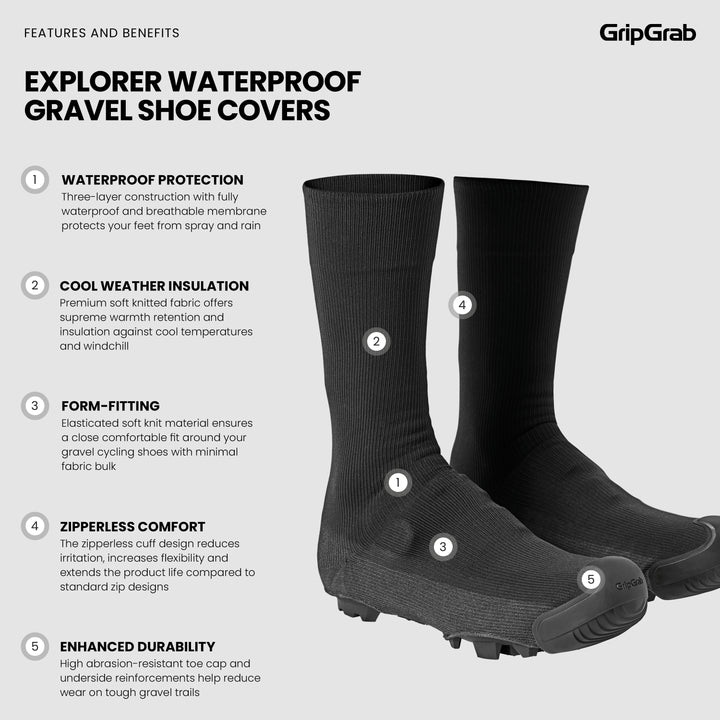 GripGrab Explorer Waterproof Gravel Shoe Covers