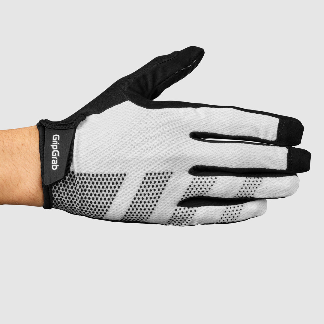 Gripgrab Shark Padded Full Finger Glove White | Buy Gripgrab Shark