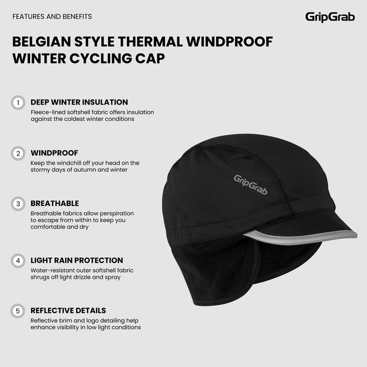 Winter Hat Cycling Cap Ear Flaps Belgian Style Thermal Windproof