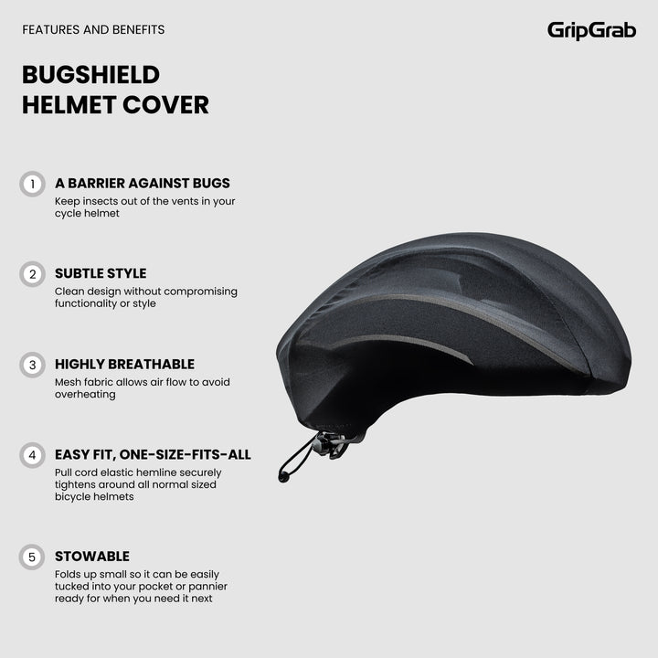 bike helmet with bug shield BugShield Helmet Cover White / ONE SIZE