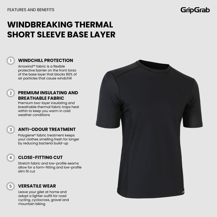 WindBreaking Thermal Short Sleeve Base Layer – GripGrab