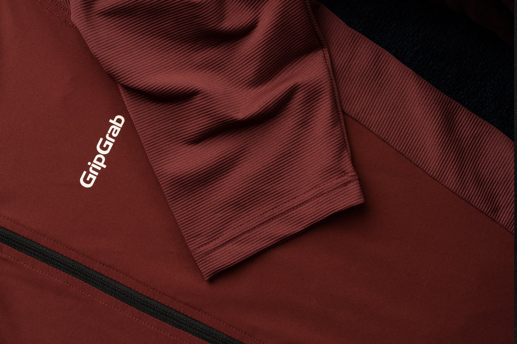 GripGrab RIDE Short Sleeve Cycling Jersey Dark Red detail
