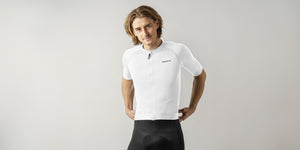 GripGrab PACR Short Sleeve Cycling Jersey White Model