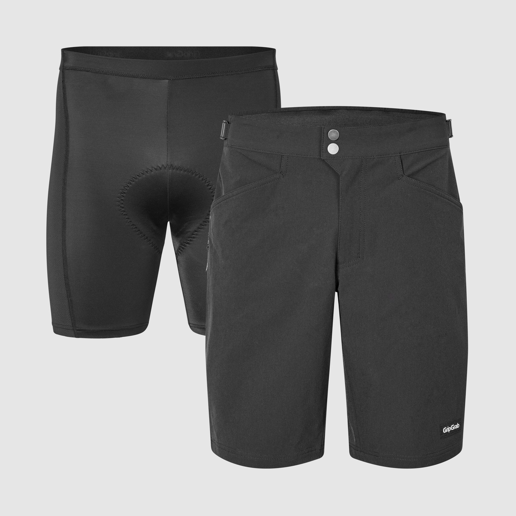 Grey and black cycling shorts best sale